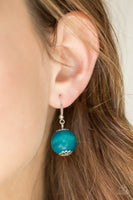 Oh My Miami - Blue Brown Wood Necklace Paparrazi Accessories