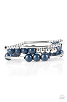 New Adventures - Blue Silver Bracelets Paparrazi Accessories