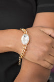 Luxury Lush - Gold Bling Bracelet Paparazzi Accessories
