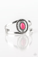 Deep In The TUMBLEWEEDS - Pink Cuff Bracelet Paparrazi Accessories