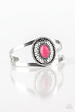 Deep In The TUMBLEWEEDS - Pink Cuff Bracelet Paparrazi Accessories