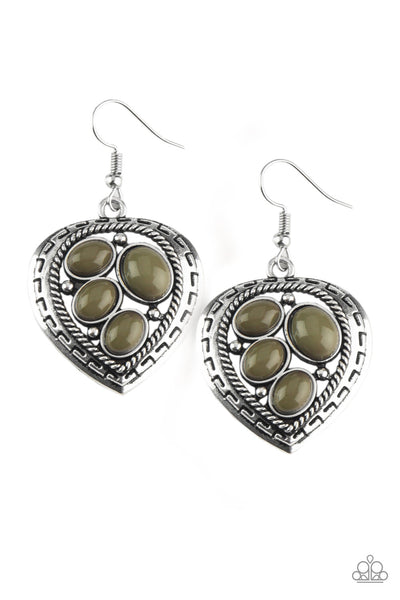 Wild Heart Wonder - Green Earring Paparazzi Accessories