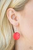 Pacific Paradise - Red Brown Wood necklace Paparrazi Accessories