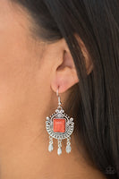 Open Pastures - Orange Earrings Paparazzi Accessories
