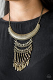 Eastern Empress - Brass Necklace Paparazzi Accessories N10