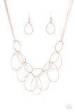 Top-TEAR Fashion - Rose Gold Paparrazi Accessories necklace