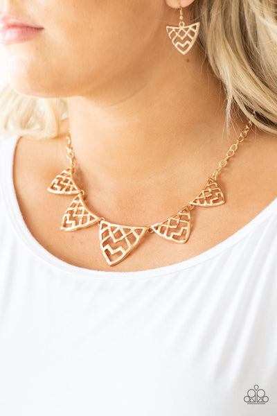 Welcome To The Lions Den - Gold Necklace Paparazzi Accessories