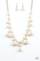 Soon To Be Mrs. - Gold Pearl Necklace Paparazzi Accessories