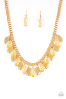 Fringe Fabulous - Gold Necklace Paparrazi Accessories