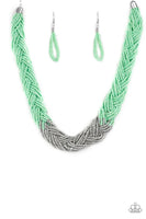 Paparazzi Accessories The Savannah Plains - Green Seed Bead Necklace