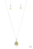 Just Drop It! - Green Teardrop Necklace Paparrazi Accessories
