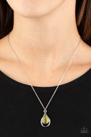 Just Drop It! - Green Teardrop Necklace Paparrazi Accessories