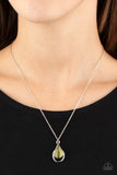 Just Drop It! - Green Teardrop Necklace Paparrazi Accessories