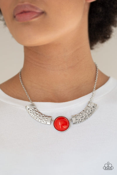 Egyptian Spell - Orange Necklace Paparazzi Accessories N11