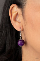 Cozumel Coast - Purple Brown Wood Necklace Paparrazi Accessories
