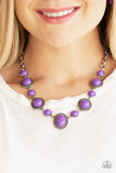 Voyager Vibes - Purple Necklace Paparazzi Accessories