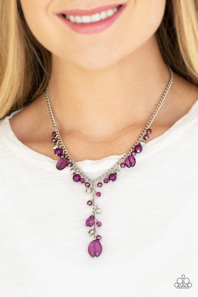 Crystal Couture - Purple necklace Paparrazi Accessories