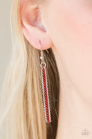 Intensely Industrial - Red Layered Necklace Paparrazi Accessories