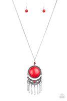 Rural Rustler - Red Long Necklace Paparazzi Accessories