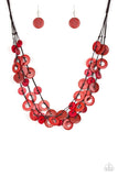 Wonderfully Walla Walla - Red Wood necklace Paparrazi Accessories