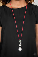 Embrace The Journey - Red Suede Necklace Paparrazi Accessories
