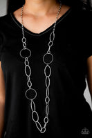 Perfect MISMATCH - Silver Long Necklace Paparrazi Accessories