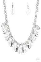 Fringe Fabulous - White Paparrazi Accessories clear necklace
