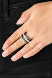 Treasury Fund - Black Bling Ring Paparrazi Accessories