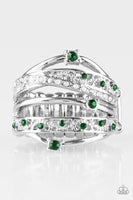 Making The World Sparkle - Green Zbling Ring Paparrazi Accessories
