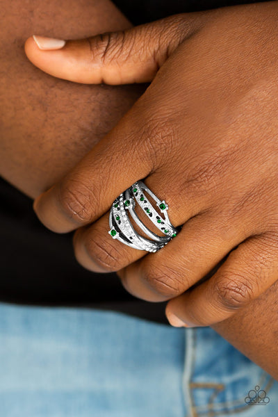 Making The World Sparkle - Green Zbling Ring Paparrazi Accessories