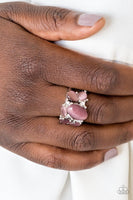 Modern Moonwalk - Pink Bling Stretch Ring Paparrazi Accessories