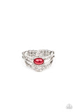 Timeless Tiaras - Red Bling Ring Paparazzi Accessories