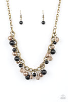 The GRIT Crowd - Black Brass Necklace Paparrazi Accessories