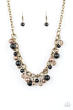 The GRIT Crowd - Black Brass Necklace Paparrazi Accessories