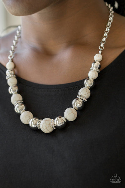 The Ruling Class - White Necklace Paparazzi Accessories