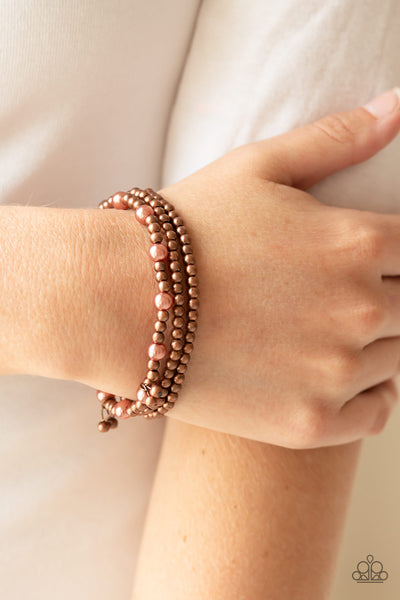 GRANDIOSE Slam - Copper Bracelets Paparazzi Accessories