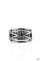 Way Wayward - Black Gunmetal Ring Paparrazi Accessories