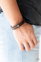 Totally Trailblazing - Brown Leather Bracelet Mens Paparrazi Accessories