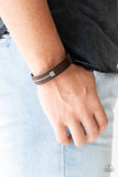 Totally Trailblazing - Brown Leather Bracelet Mens Paparrazi Accessories