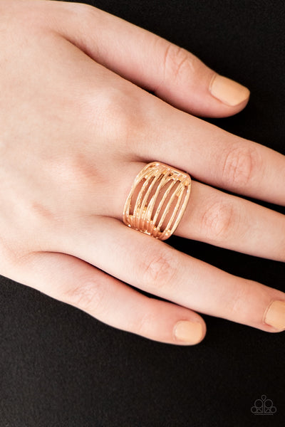 Give Me Space - Rose Gold Ring Paparazzi Accessories
