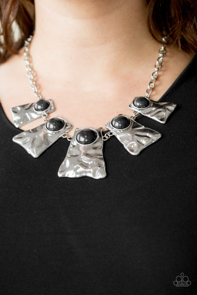 Cougar - Black Stone Necklace Paparazzi Accessories