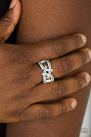 Paparazzi Accessories Can Only Go Upscale From Here White Ring Silver