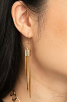 Paparazzi Zi Collection 2020 Commanding Gold Herringbone Necklace