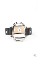 Paparazzi Nautically Knotted Black Leather Urban Bracelet