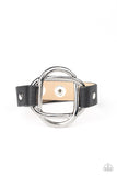 Paparazzi Nautically Knotted Black Leather Urban Bracelet