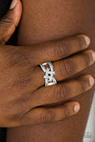 Paparazzi Accessories Can Only Go Upscale From Here White Ring Silver
