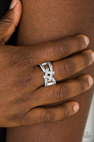 Paparazzi Accessories Can Only Go Upscale From Here White Ring Silver