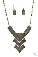 Fiercely Pharaoh - Multi brass copper Necklace Paparrazi Accessories