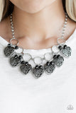 Very Valentine - Black Heart Necklace Paparrazi Accessories