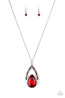 Notorious Noble - Multi Red Necklace Paparazzi Accessories